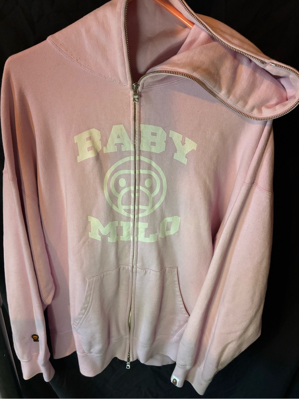Bape Baby Milo Light Pink Full-Zip Hoodie